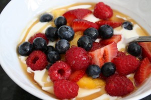 fruit and yogurt